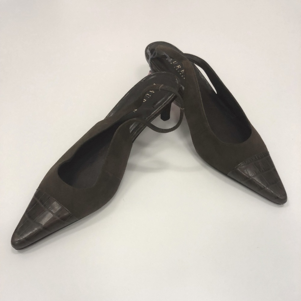 Chocolate Ralph Lauren Mules